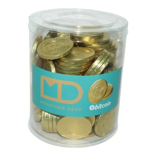 Шоколадные монеты Биткоин 6г
